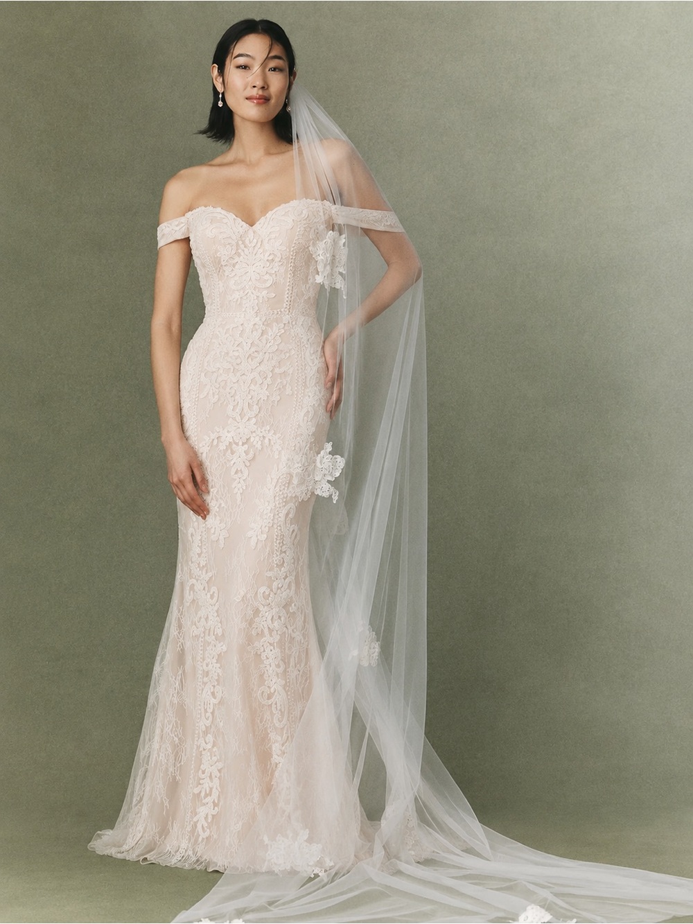 Lulu's | Promised Love White Beaded Lace Off-Shoulder Wedding Bridal Dress US 4
